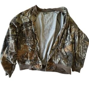 Vintage Spartan Realtree Advantage Bomber Jacket Camo Men XL Made In USA Hunting